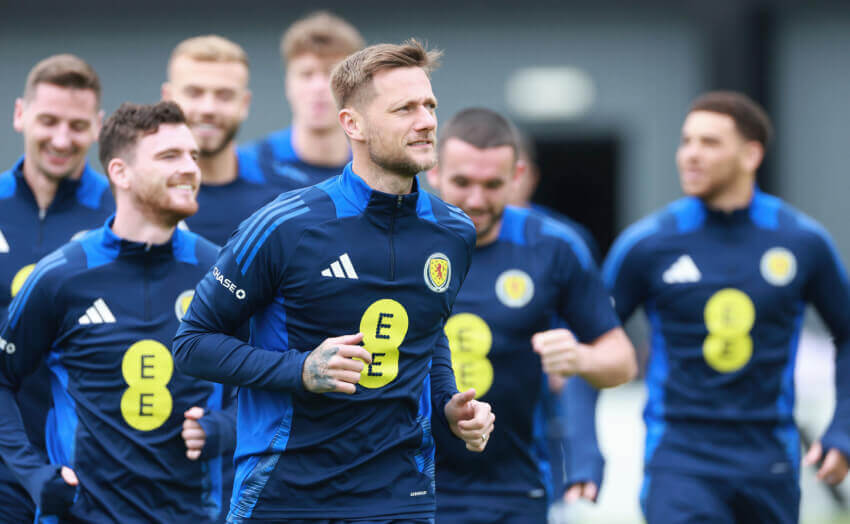 Scotland football team training